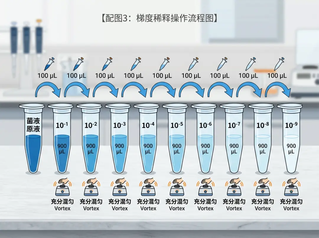 梯度稀释操作流程图 梯度稀释操作流程图