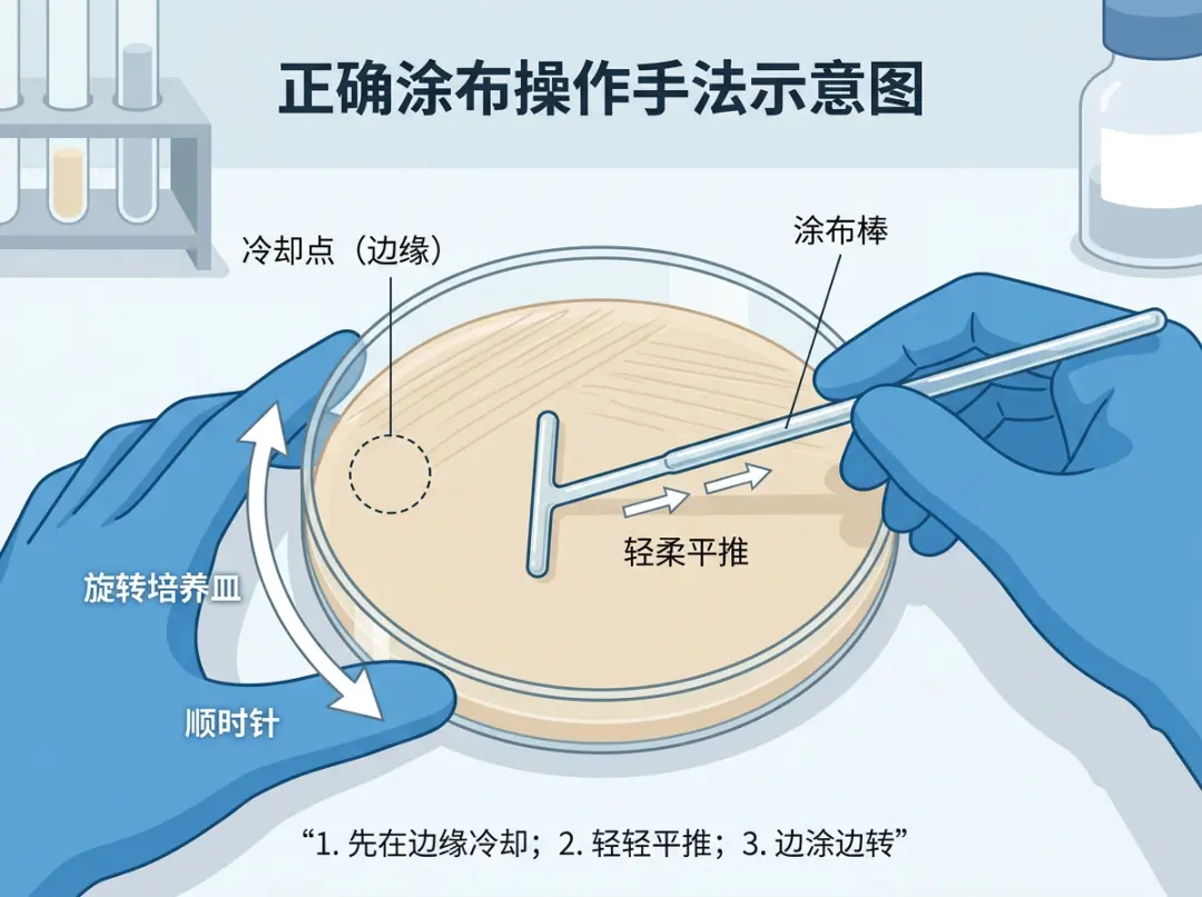 正确涂布操作手法示意图 正确涂布操作手法示意图